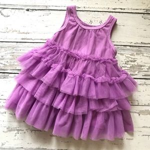 Purple layered ruffle dress 12 M